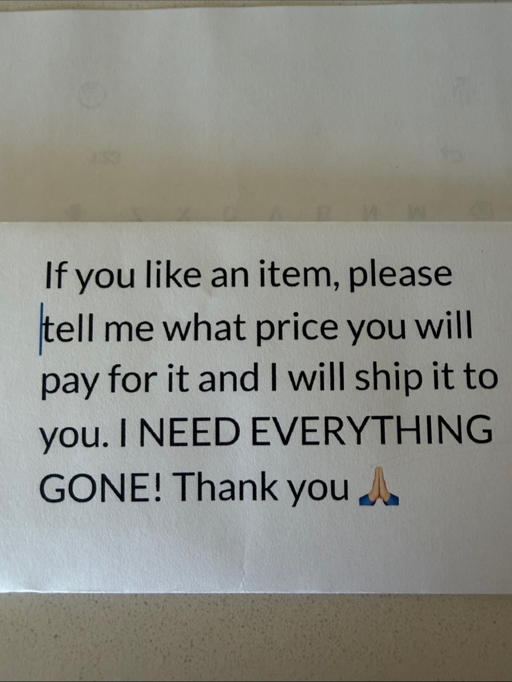 White Informational Business Card - Blank Price Request
